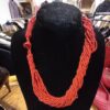 Collana multifili pasta corallo