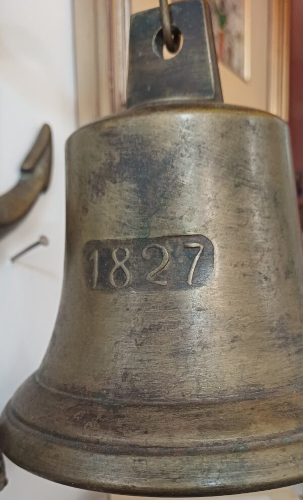 CAMPANELLO DA PARETE IN BRONZO - immagine 2