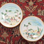 SET 2 PIATTI DIPINTI A MANO IN CERAMICA