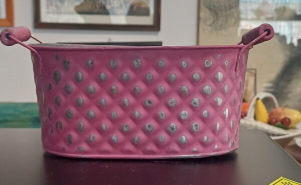 PORTA OGGETTI FUCSIA LATTA