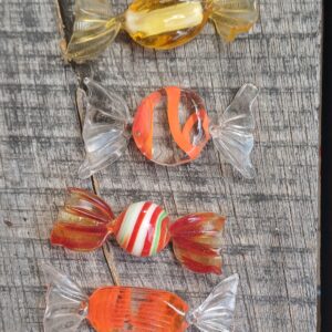 SET 6 CARAMELLE VETRO SOFFIATO