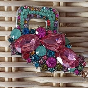 SPILLA  METALLO E STRASS