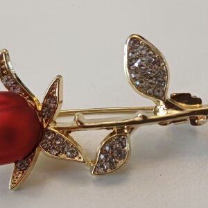 SPILLA ROSA ROSSA CON STRASS