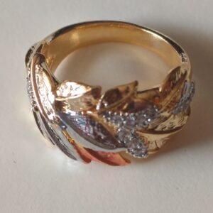Anello fascia motivo foglie