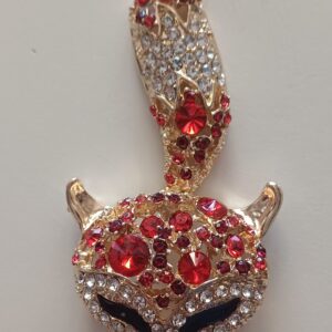 SPILLA VOLPE STRASS CON CODA MOBILE