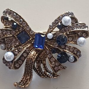 SPILLA STRASS BLU E BIANCHI