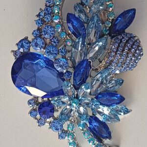 SPILLA GRANDE STRASS BLU E CELESTE