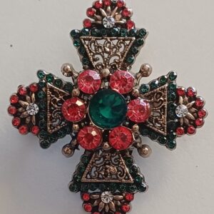 SPILLA CROCE ROSSA E VERDE